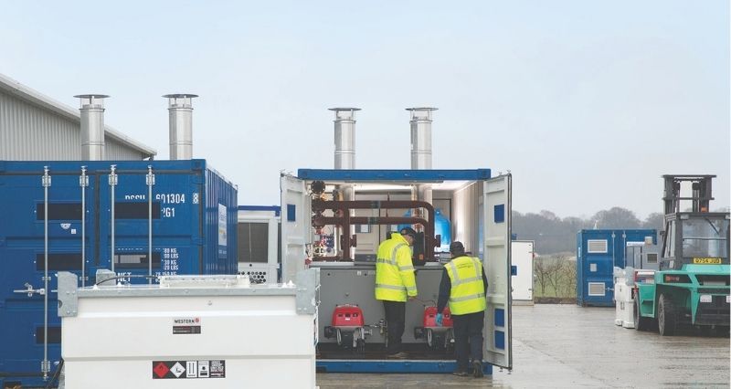 CRS packaged chiller on site