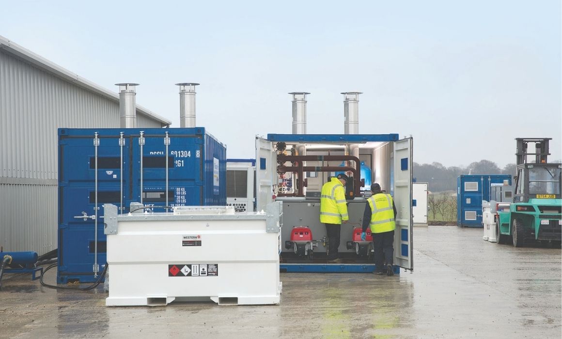 CRS engineers commissioning a packaged chiller