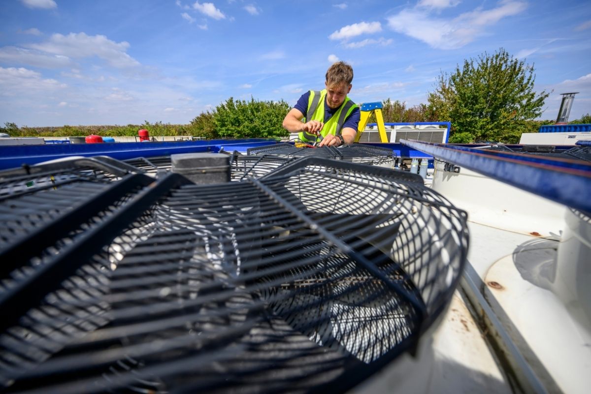CRS packaged chiller on site