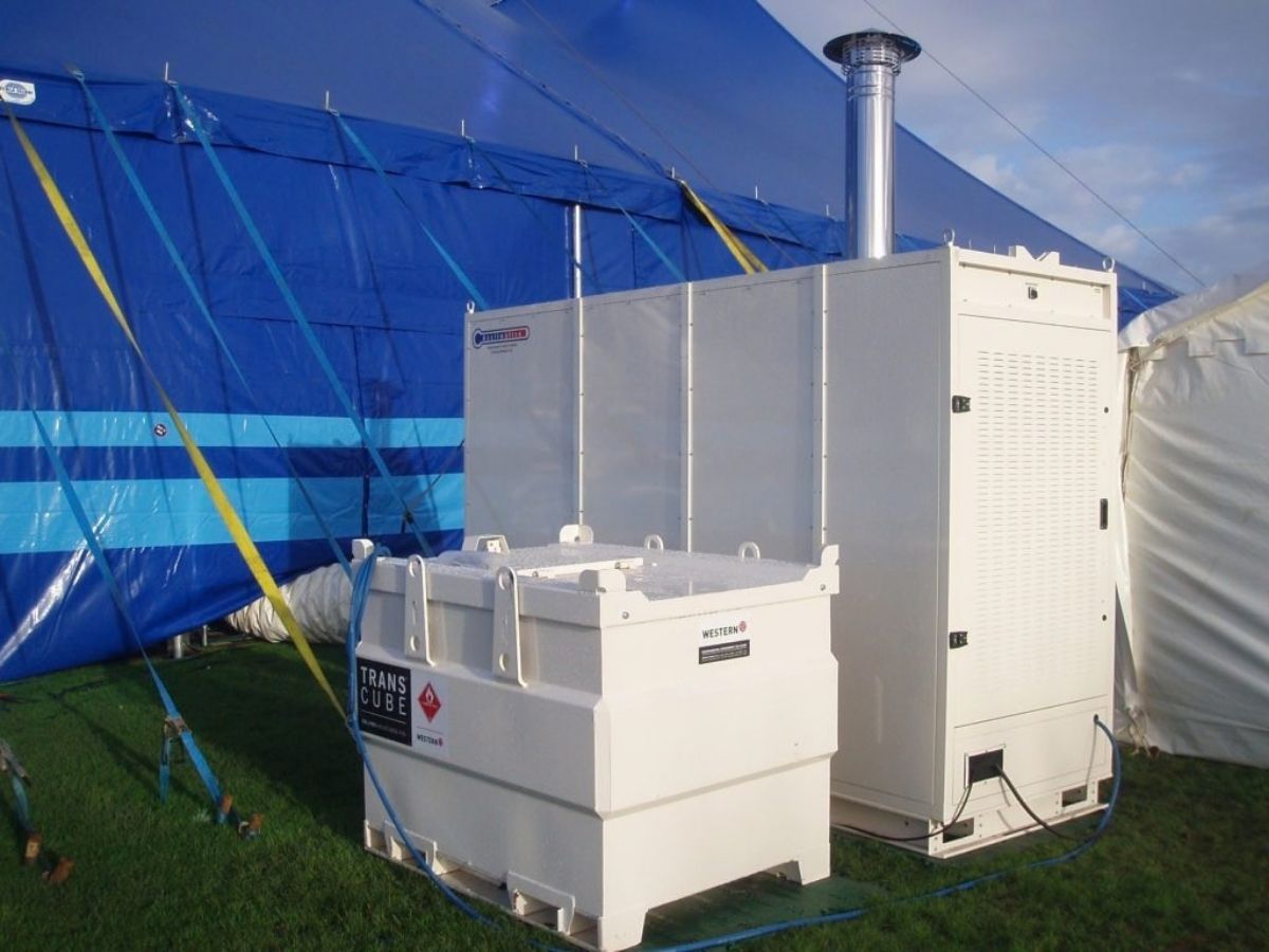 CRS packaged chiller on site