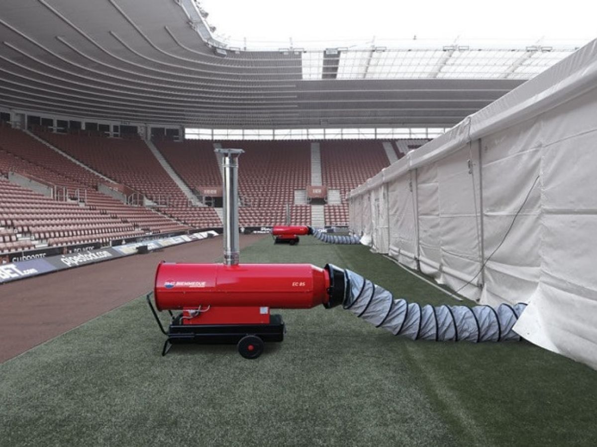 CRS packaged chiller on site