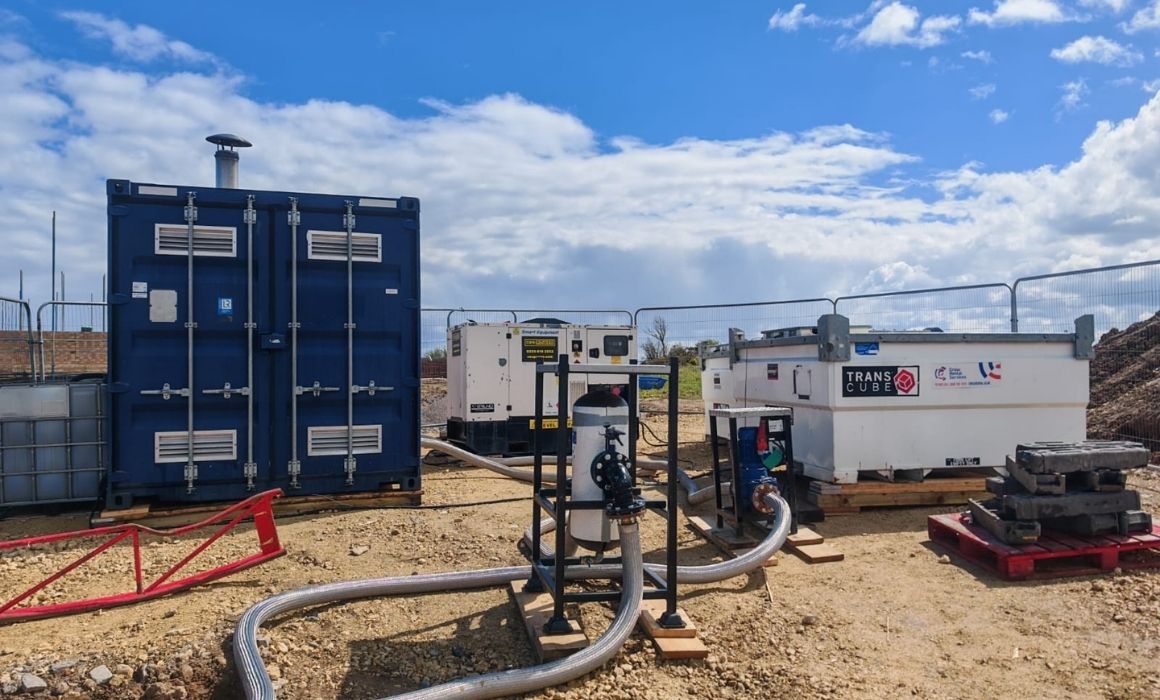 CRS set up temporary plant on site