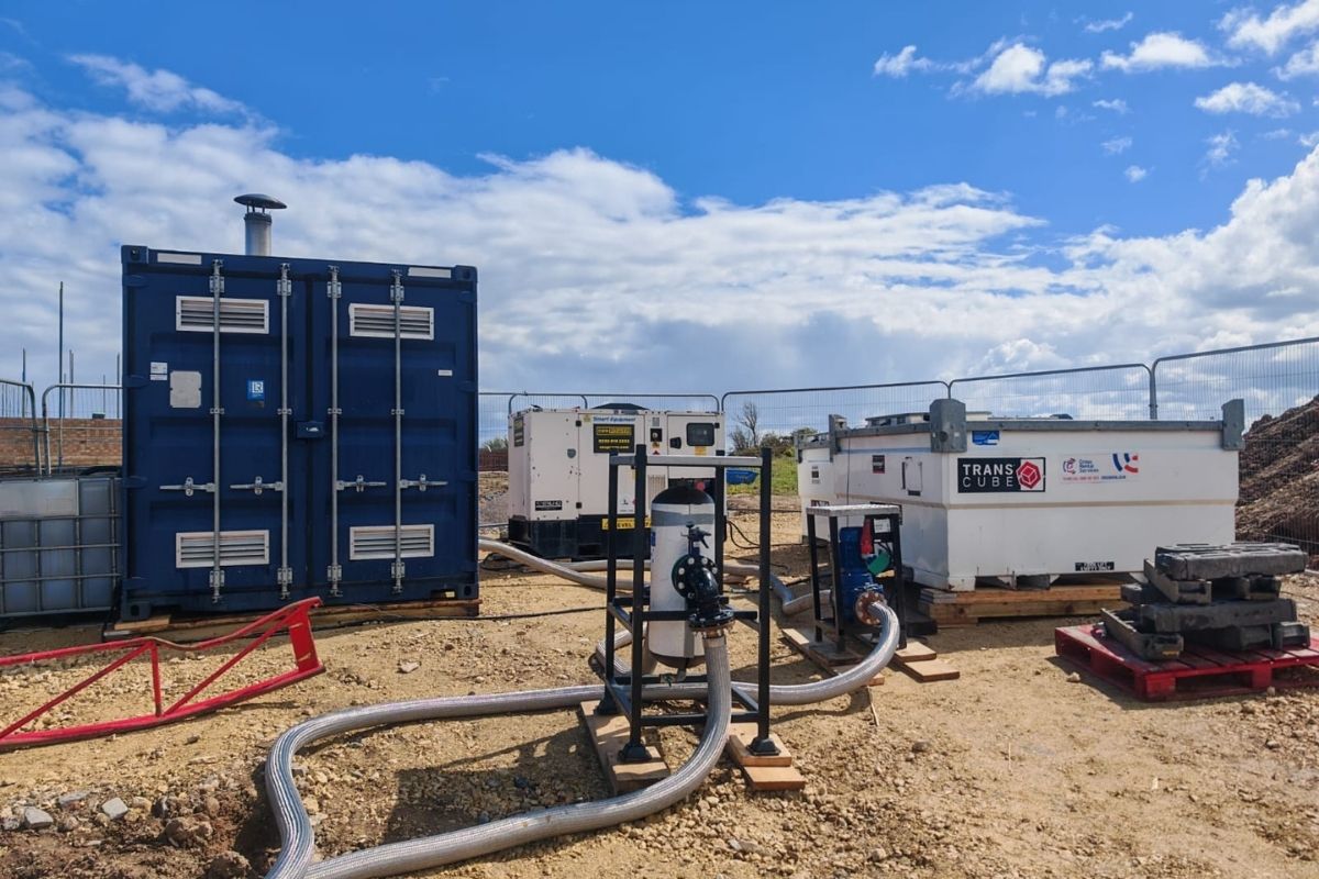 CRS set up temporary plant on site