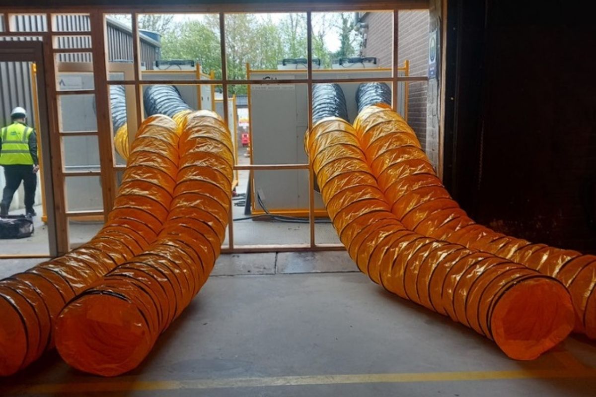CRS packaged chiller on site