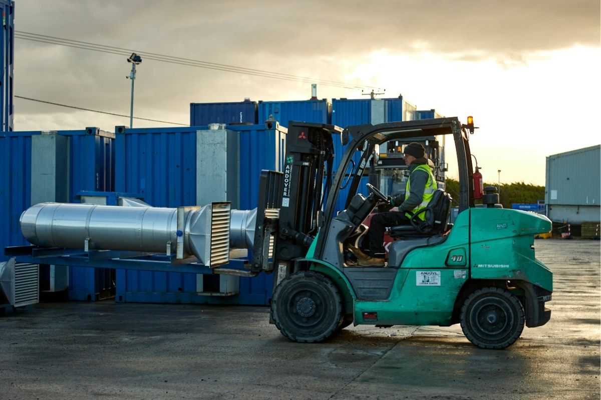 CRS packaged chiller on site