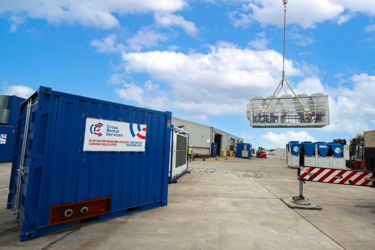 CRS packaged chiller on site