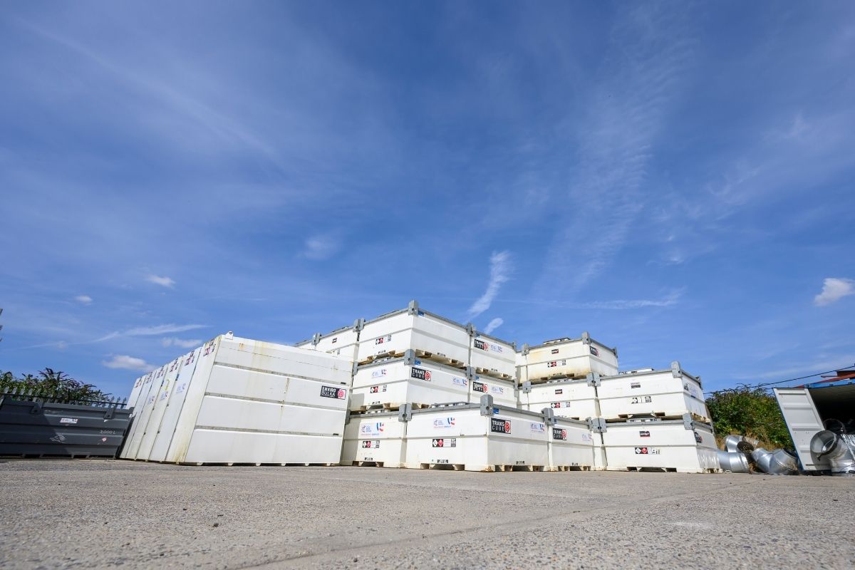 CRS packaged chiller on site