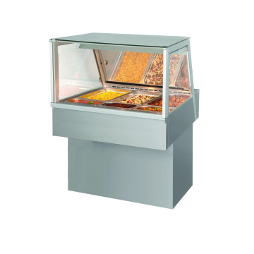 Fri-Jado Square Glass Deli Counters - Hot Serve 