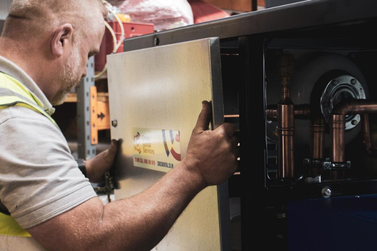 CRS packaged chiller on site