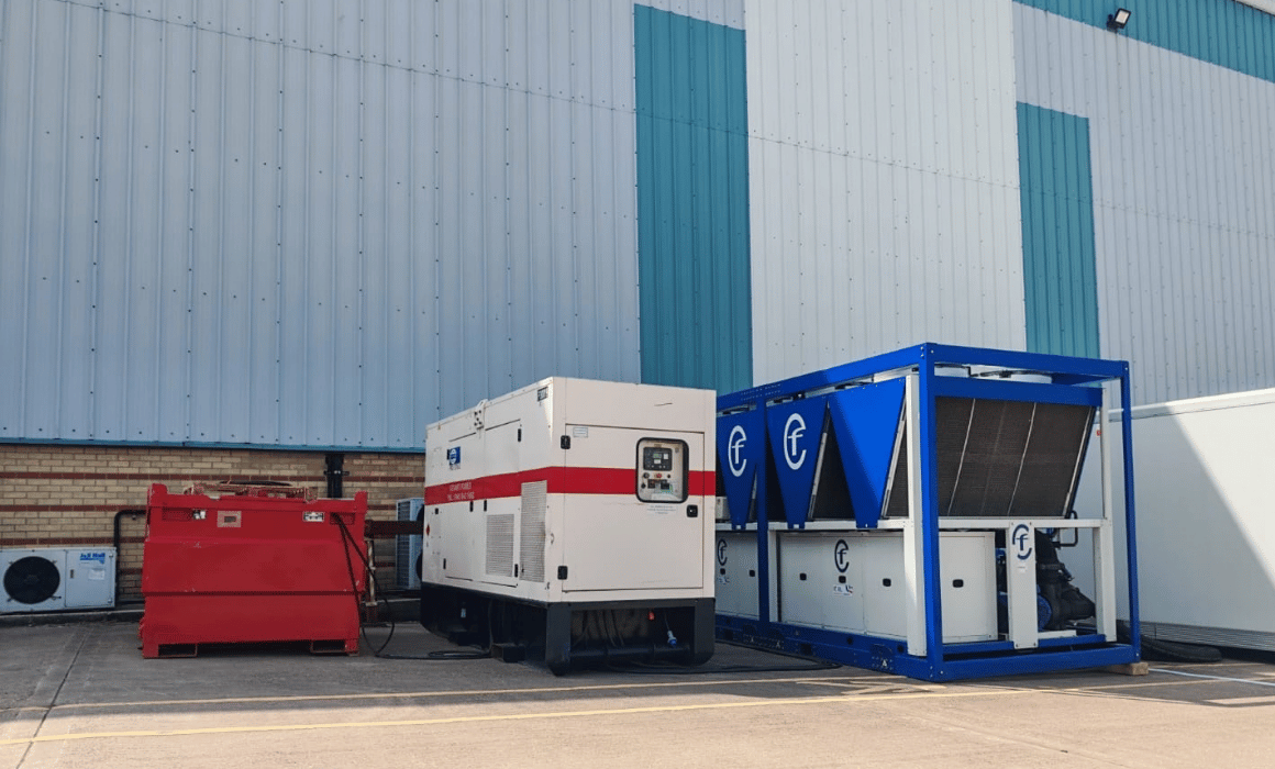 CRS engineers commissioning a packaged chiller